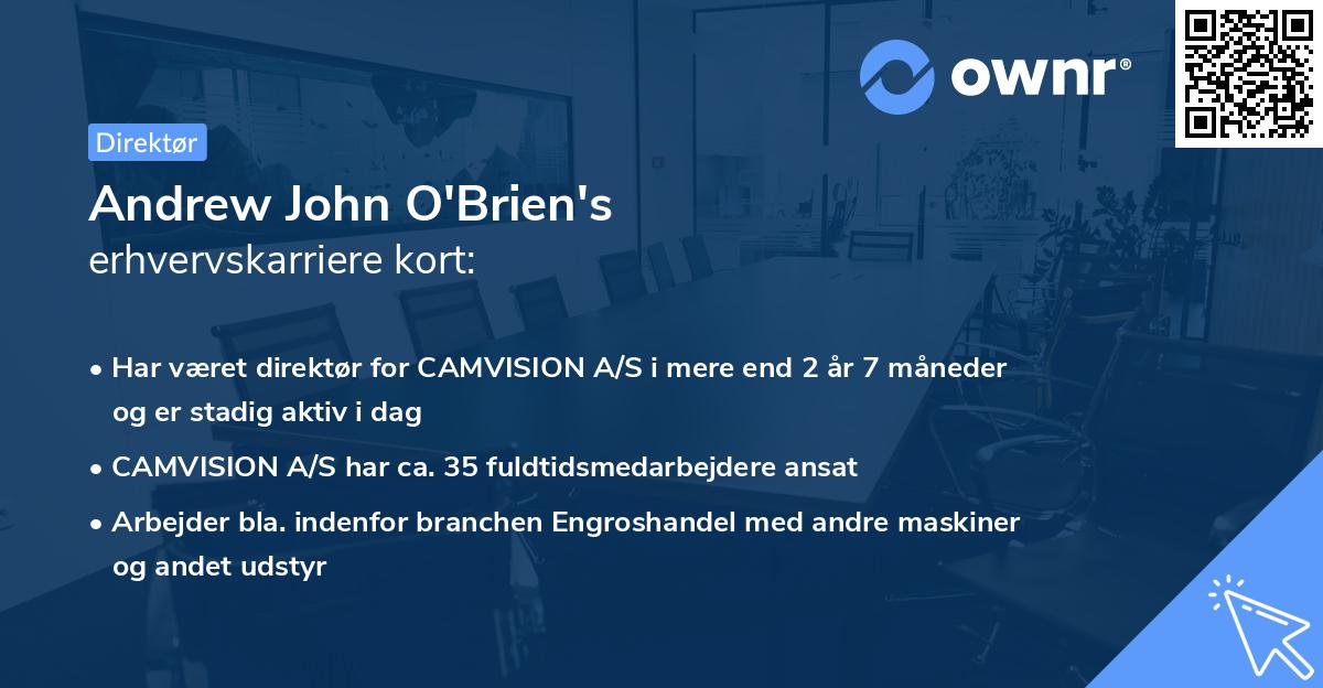Andrew John O'Brien's erhvervskarriere kort