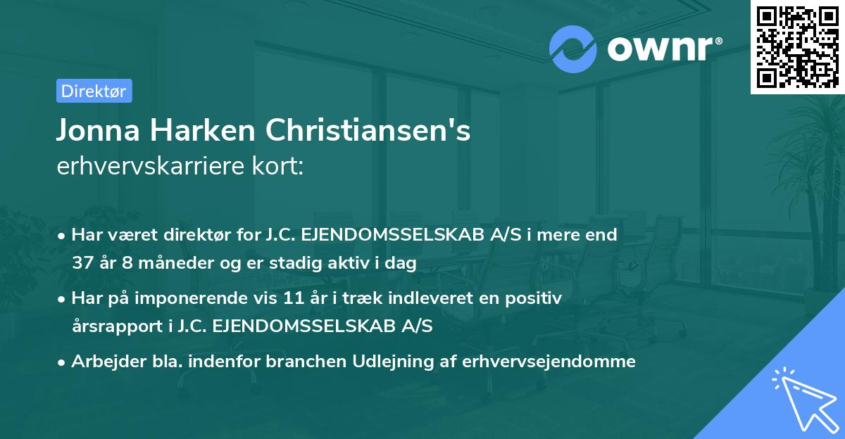 Jonna Harken Christiansen's erhvervskarriere kort