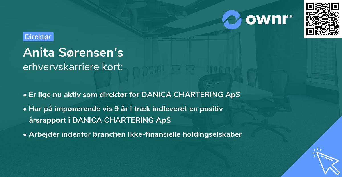 Anita Sørensen's erhvervskarriere kort