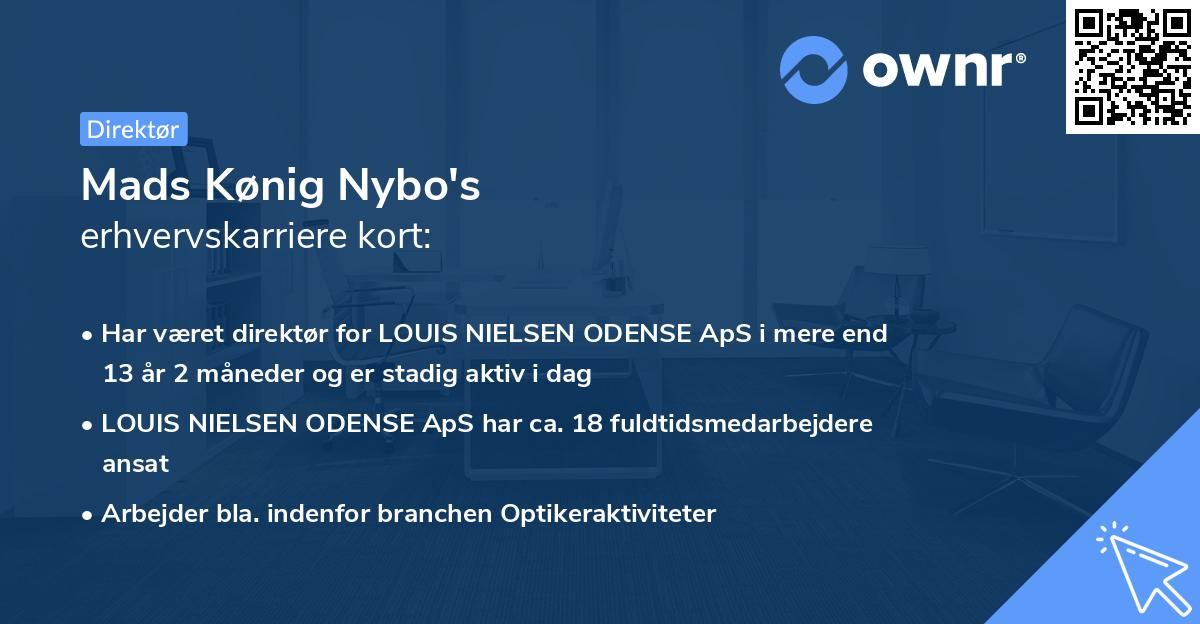 Mads Kønig Nybo's erhvervskarriere kort