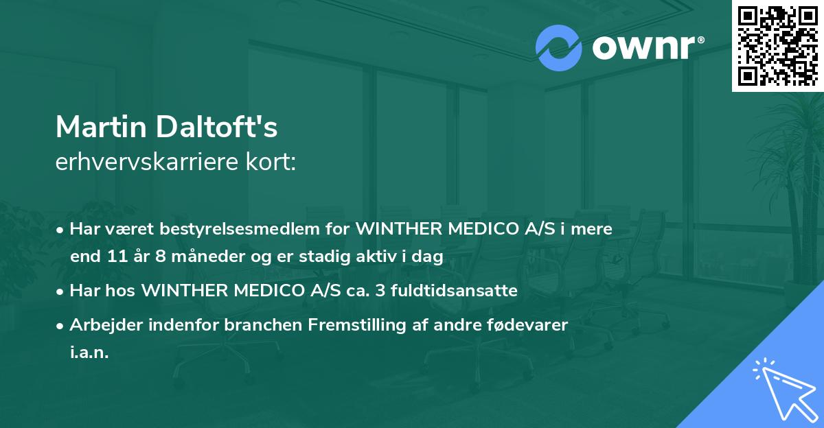 Martin Daltoft's erhvervskarriere kort