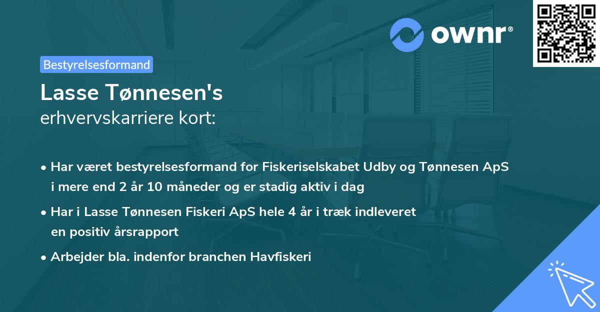 Lasse Tønnesen's erhvervskarriere kort