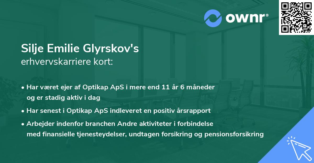 Silje Emilie Glyrskov's erhvervskarriere kort