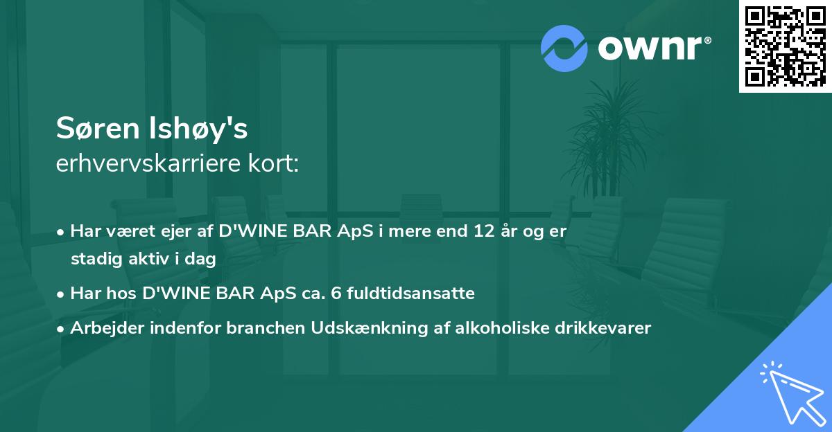Søren Ishøy's erhvervskarriere kort