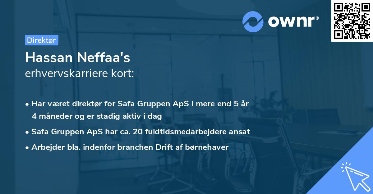 Hassan Neffaa's erhvervskarriere kort