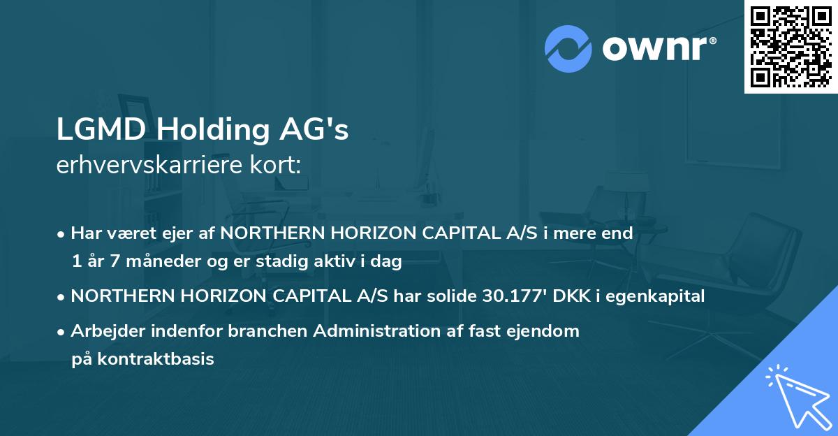 LGMD Holding AG's erhvervskarriere kort