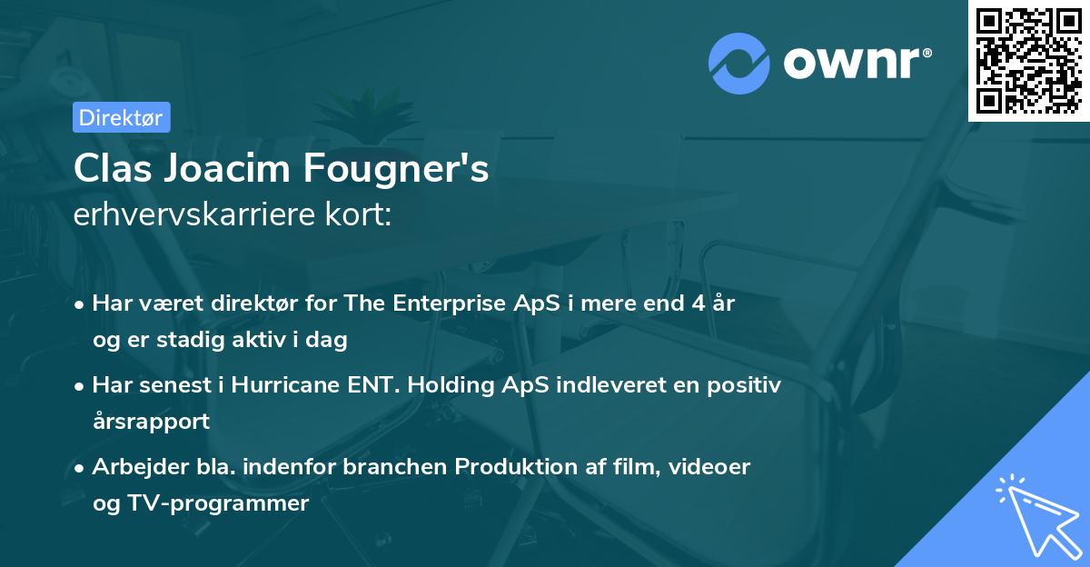 Clas Joacim Fougner's erhvervskarriere kort