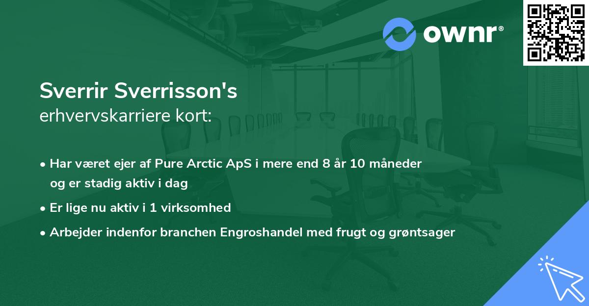 Sverrir Sverrisson's erhvervskarriere kort