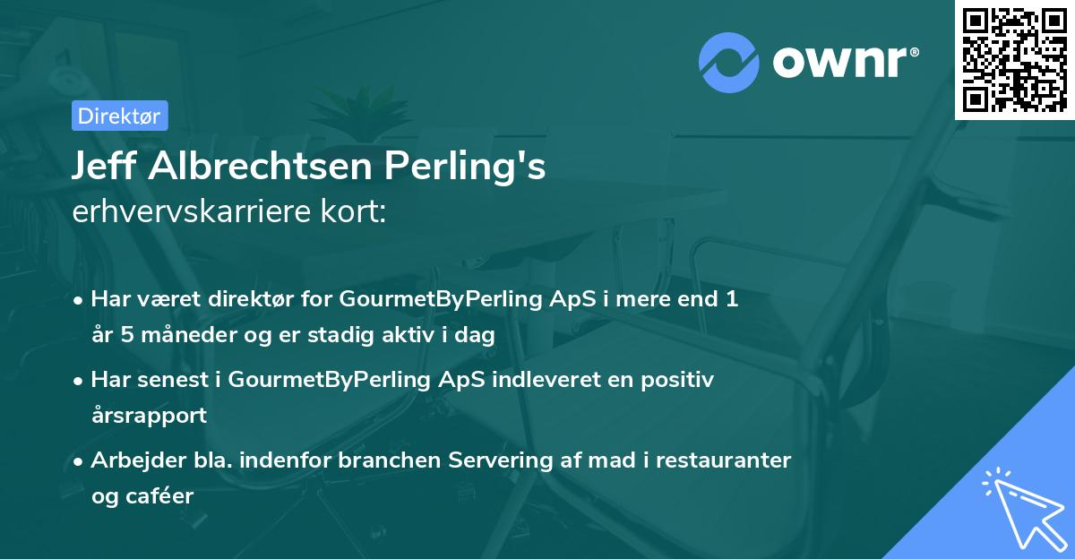 Jeff Albrechtsen Perling's erhvervskarriere kort