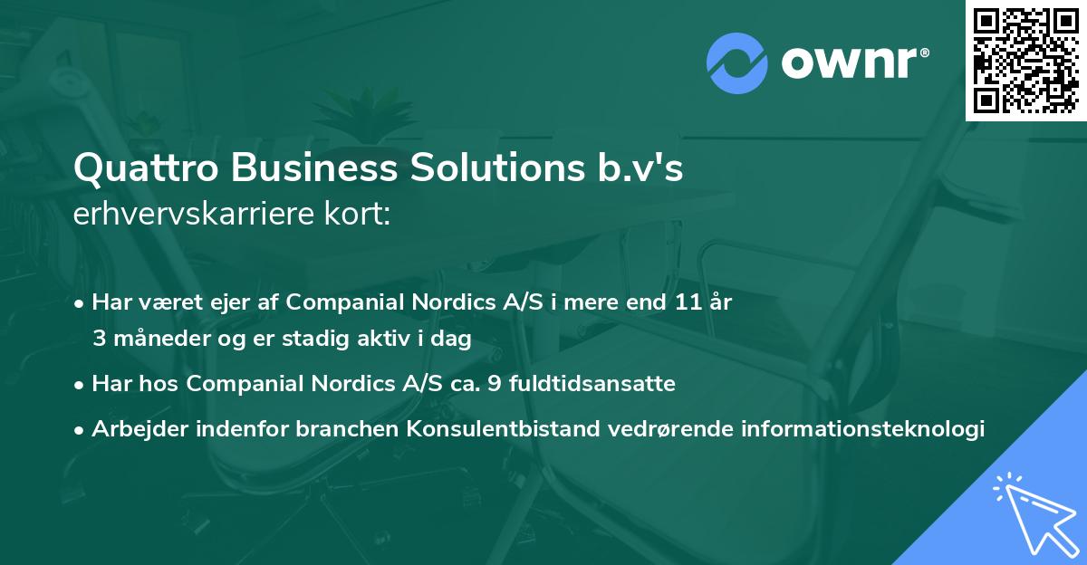 Quattro Business Solutions b.v's erhvervskarriere kort