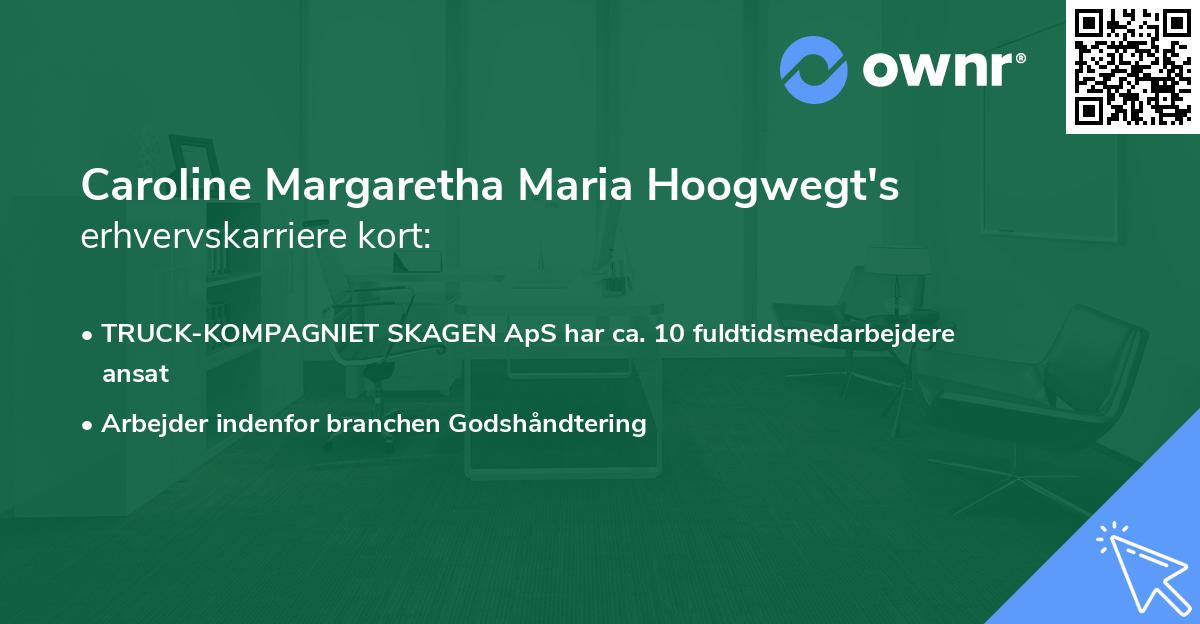 Caroline Margaretha Maria Hoogwegt's erhvervskarriere kort