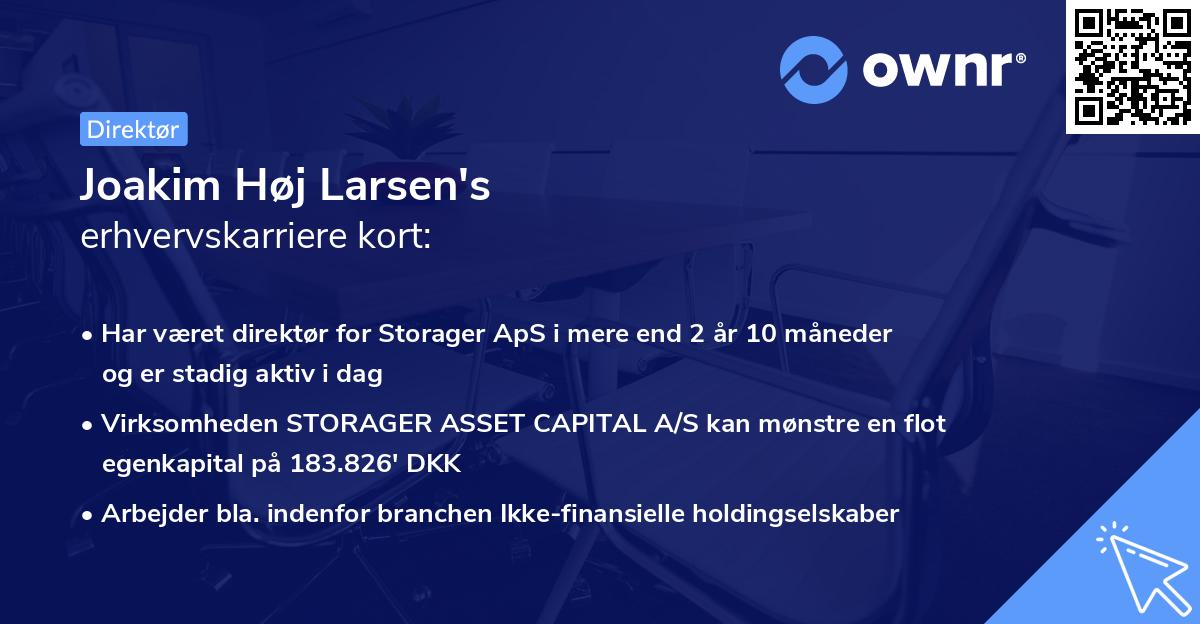 Joakim Høj Larsen's erhvervskarriere kort