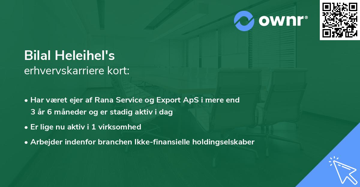 Bilal Heleihel's erhvervskarriere kort