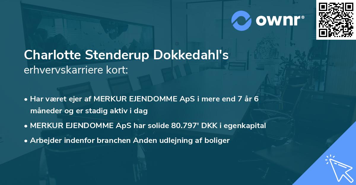 Charlotte Stenderup Dokkedahl's erhvervskarriere kort