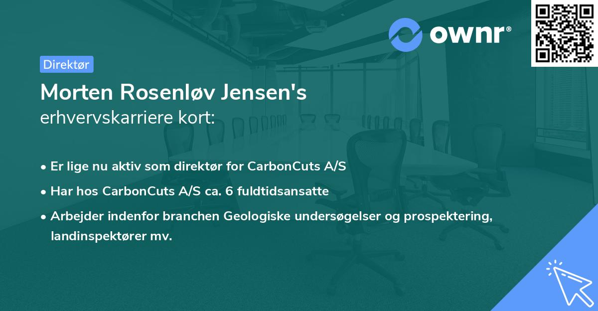 Morten Rosenløv Jensen's erhvervskarriere kort