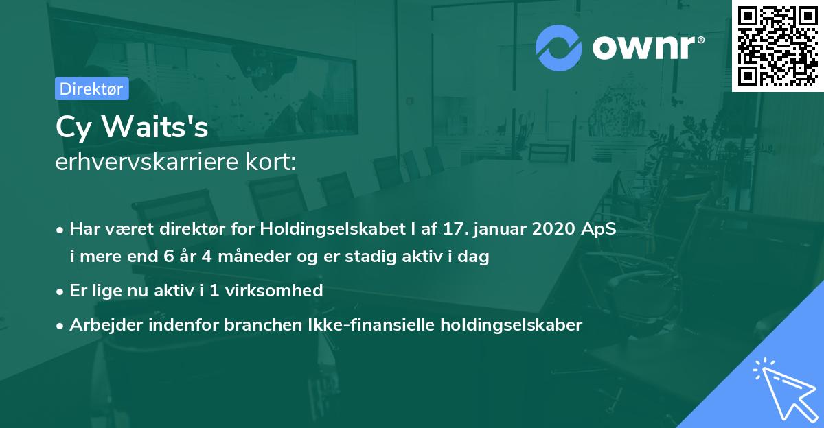 Cy Waits's erhvervskarriere kort