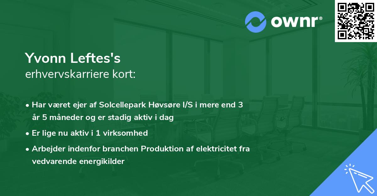 Yvonn Leftes's erhvervskarriere kort