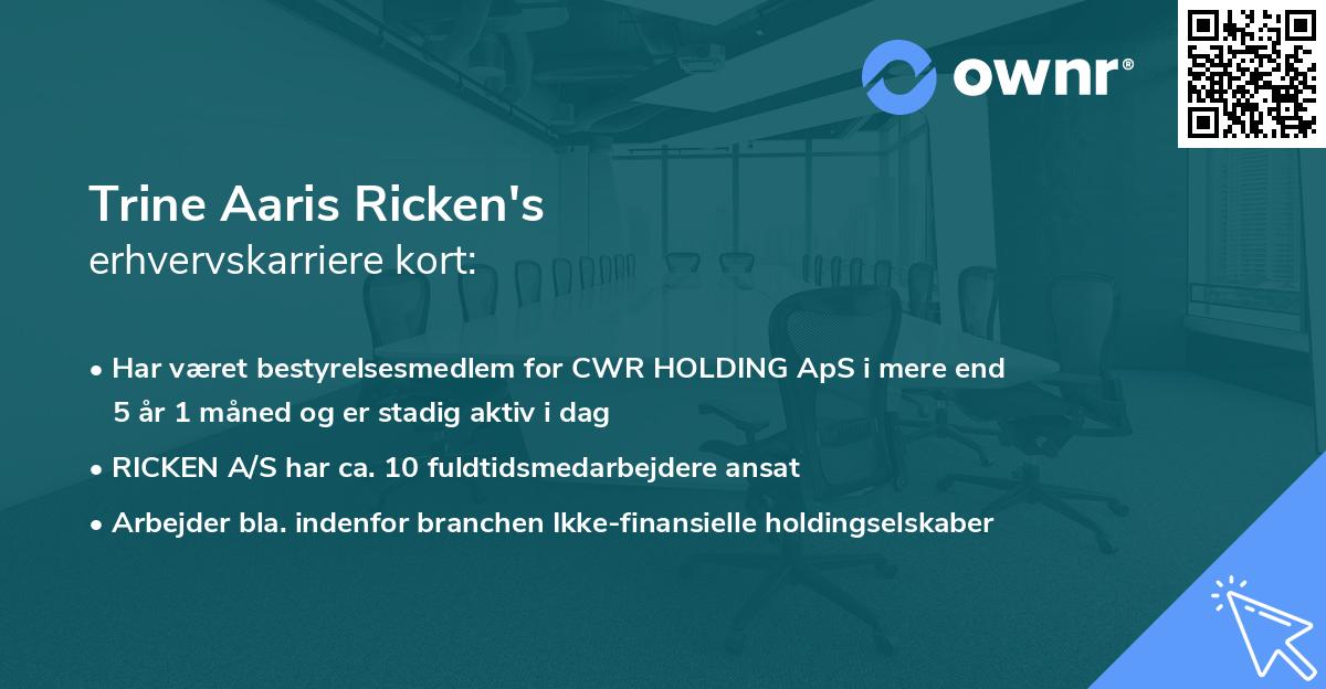 Trine Aaris Ricken's erhvervskarriere kort