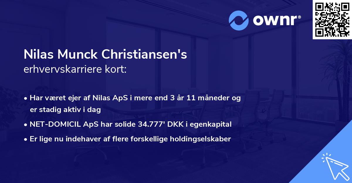 Nilas Munck Christiansen's erhvervskarriere kort