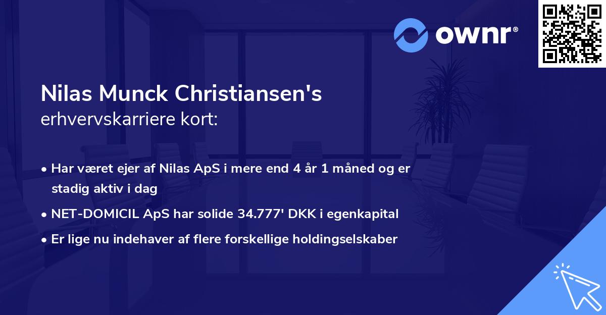 Nilas Munck Christiansen's erhvervskarriere kort