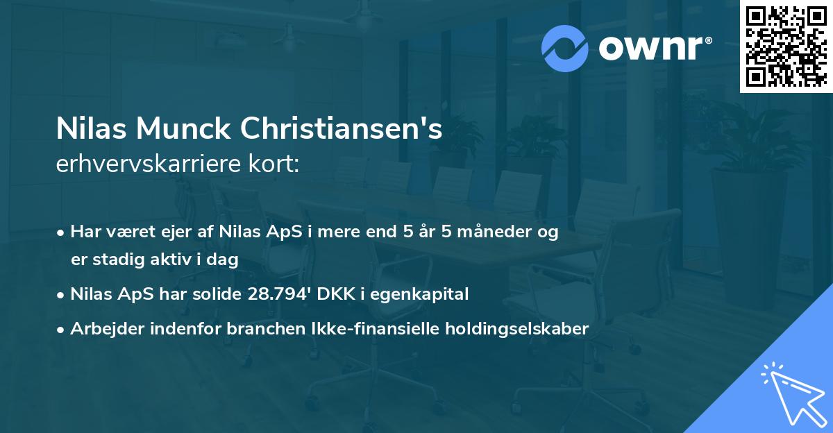 Nilas Munck Christiansen's erhvervskarriere kort