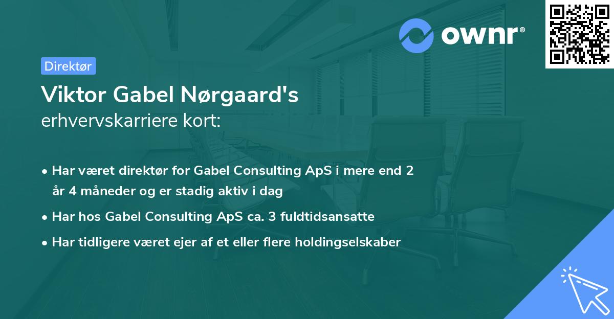 Viktor Gabel Nørgaard's erhvervskarriere kort