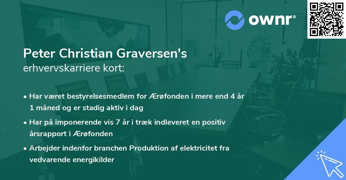 Peter Christian Graversen's erhvervskarriere kort