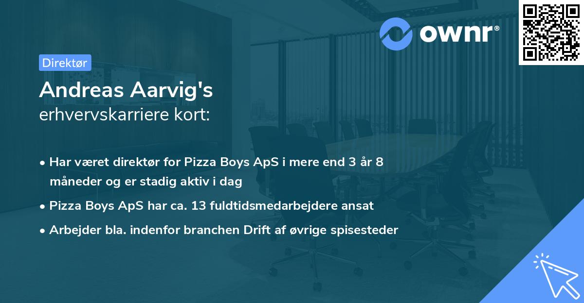 Andreas Aarvig's erhvervskarriere kort