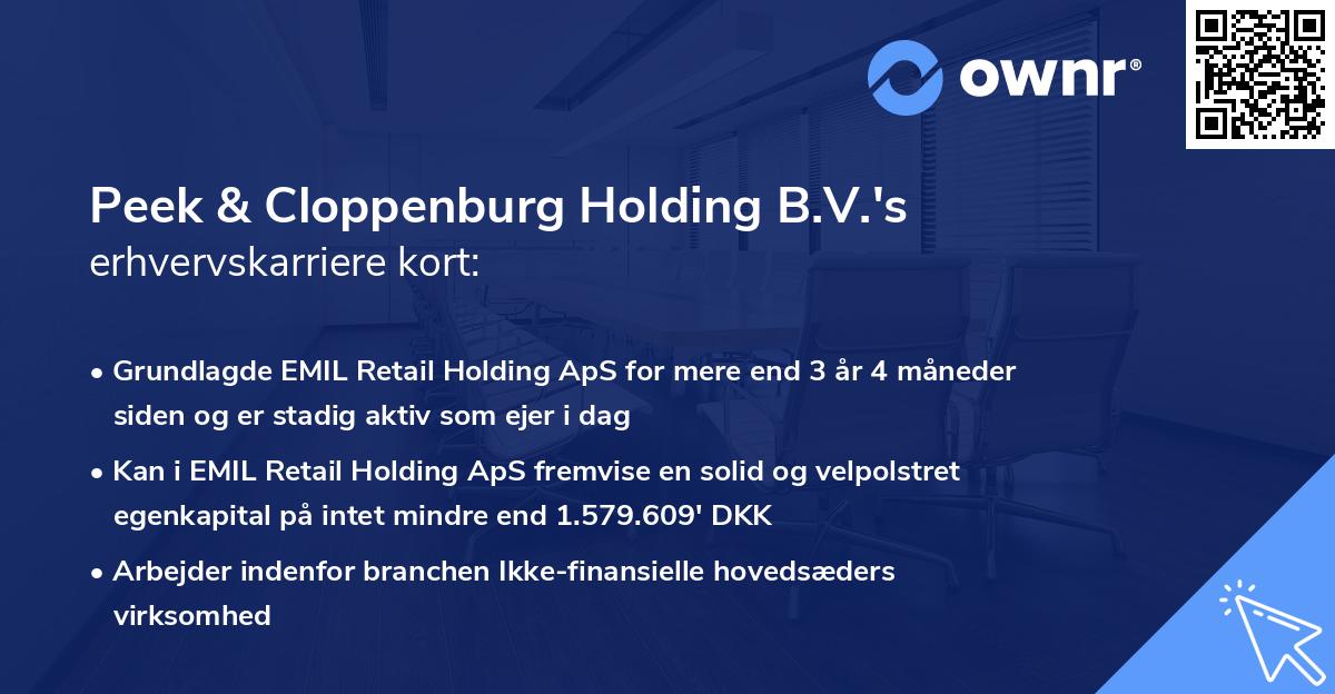 Peek & Cloppenburg Holding B.V.'s erhvervskarriere kort