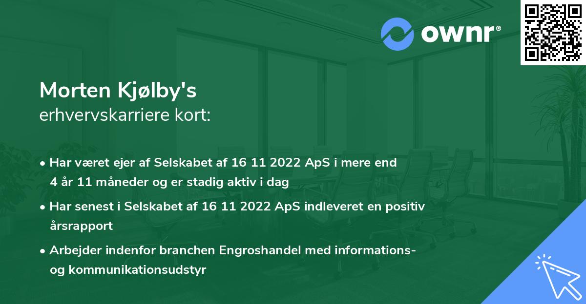 Morten Kjølby's erhvervskarriere kort