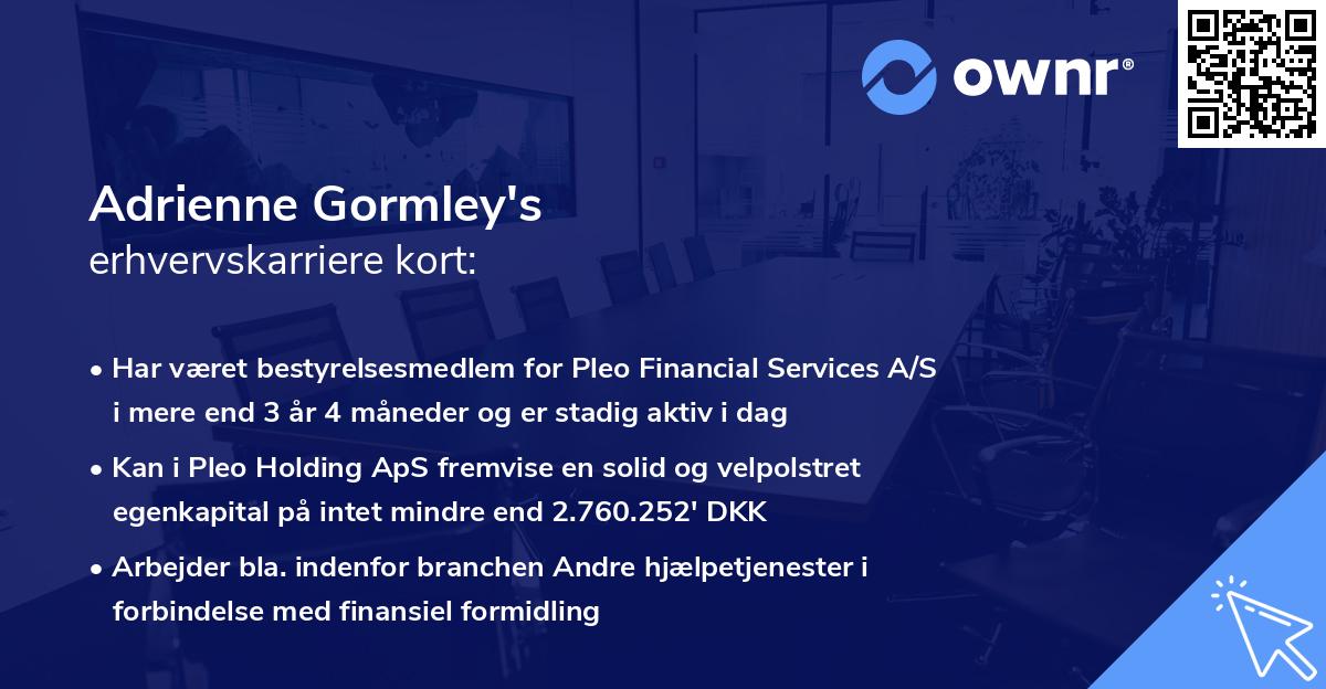 Adrienne Gormley's erhvervskarriere kort