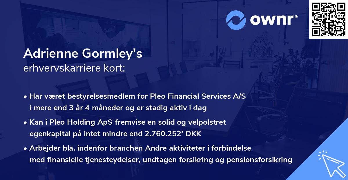 Adrienne Gormley's erhvervskarriere kort