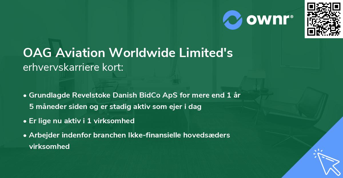 OAG Aviation Worldwide Limited's erhvervskarriere kort