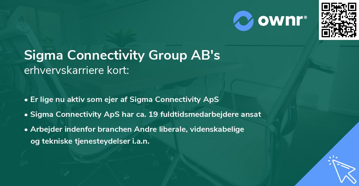 Sigma Connectivity Group AB's erhvervskarriere kort