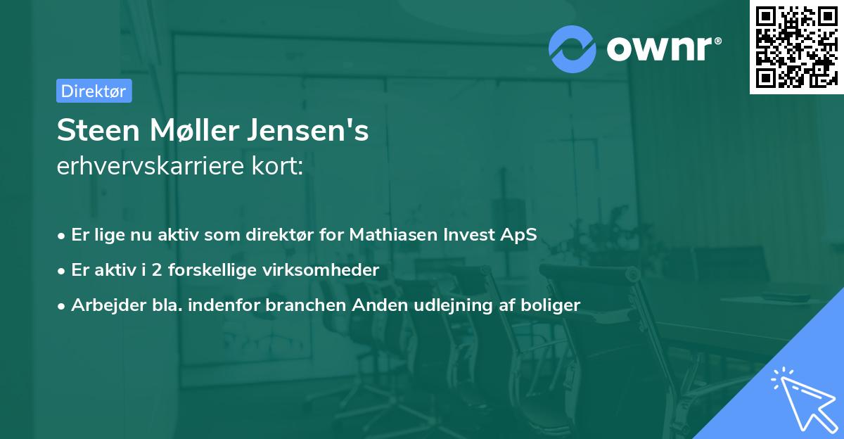 Steen Møller Jensen's erhvervskarriere kort