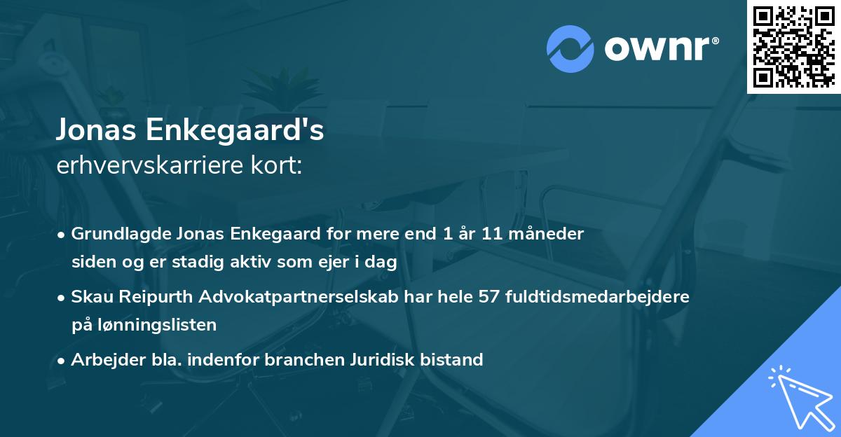 Jonas Enkegaard's erhvervskarriere kort