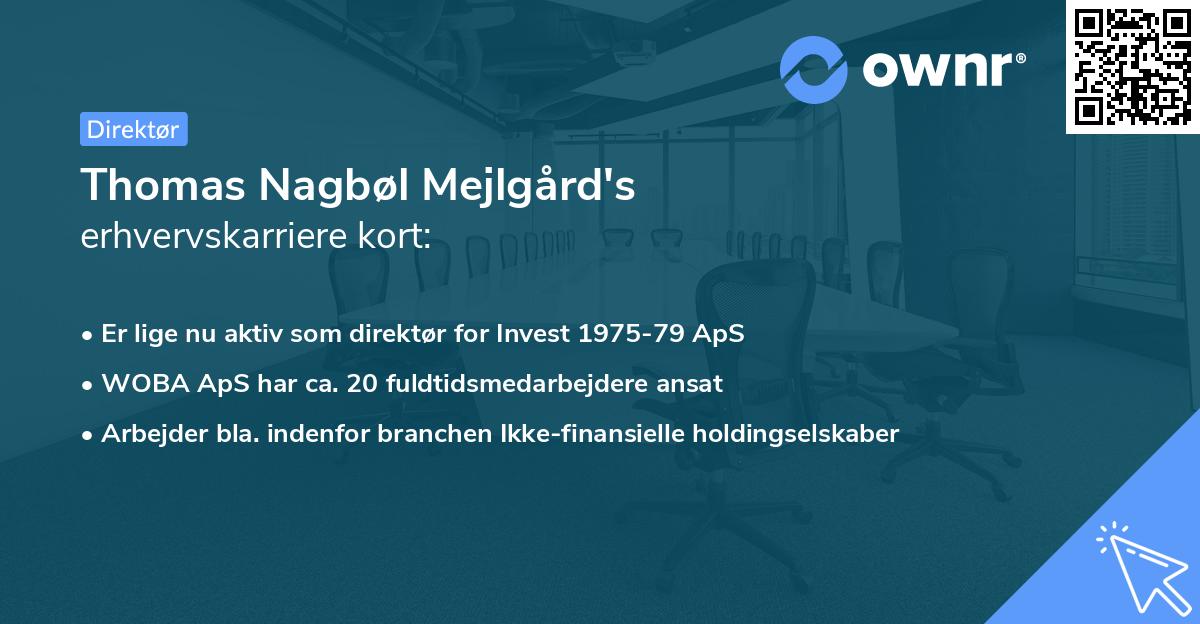 Thomas Nagbøl Mejlgård's erhvervskarriere kort