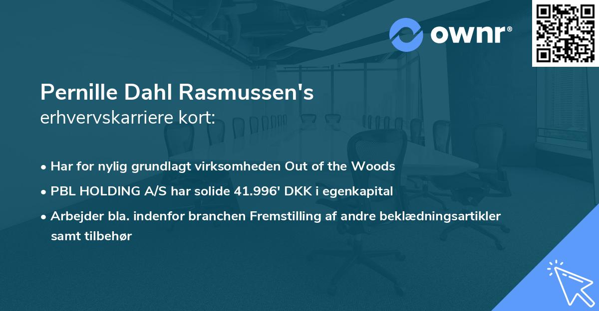 Pernille Dahl Rasmussen's erhvervskarriere kort