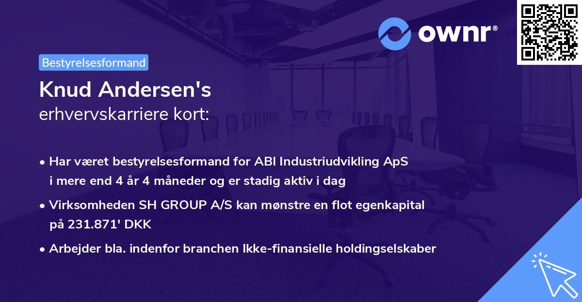 Knud Andersen's erhvervskarriere kort