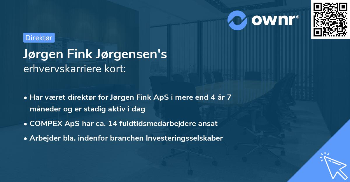 Jørgen Fink Jørgensen's erhvervskarriere kort