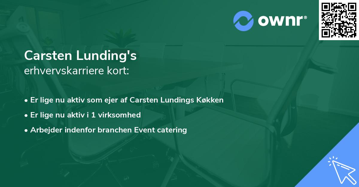Carsten Lunding's erhvervskarriere kort
