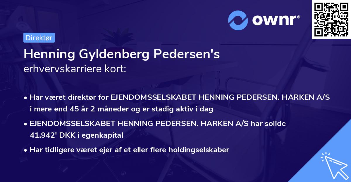 Henning Gyldenberg Pedersen's erhvervskarriere kort