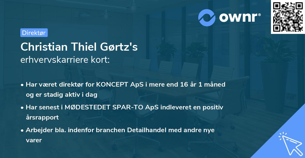 Christian Thiel Gørtz's erhvervskarriere kort