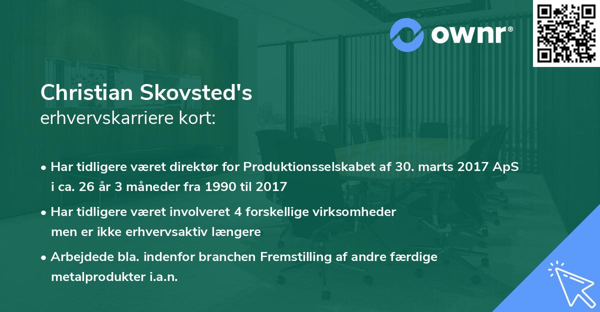 Christian Skovsted's erhvervskarriere kort