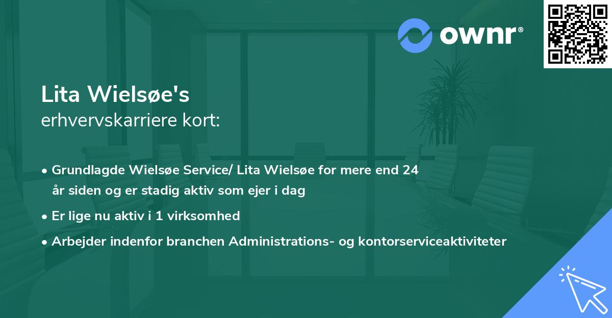 Lita Wielsøe's erhvervskarriere kort