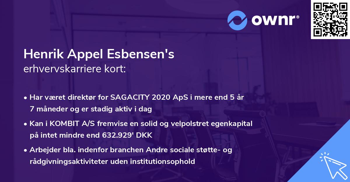 Henrik Appel Esbensen's erhvervskarriere kort