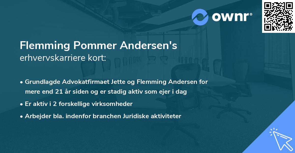 Flemming Pommer Andersen's erhvervskarriere kort