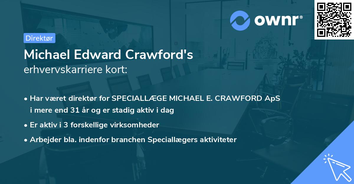 Michael Edward Crawford's erhvervskarriere kort