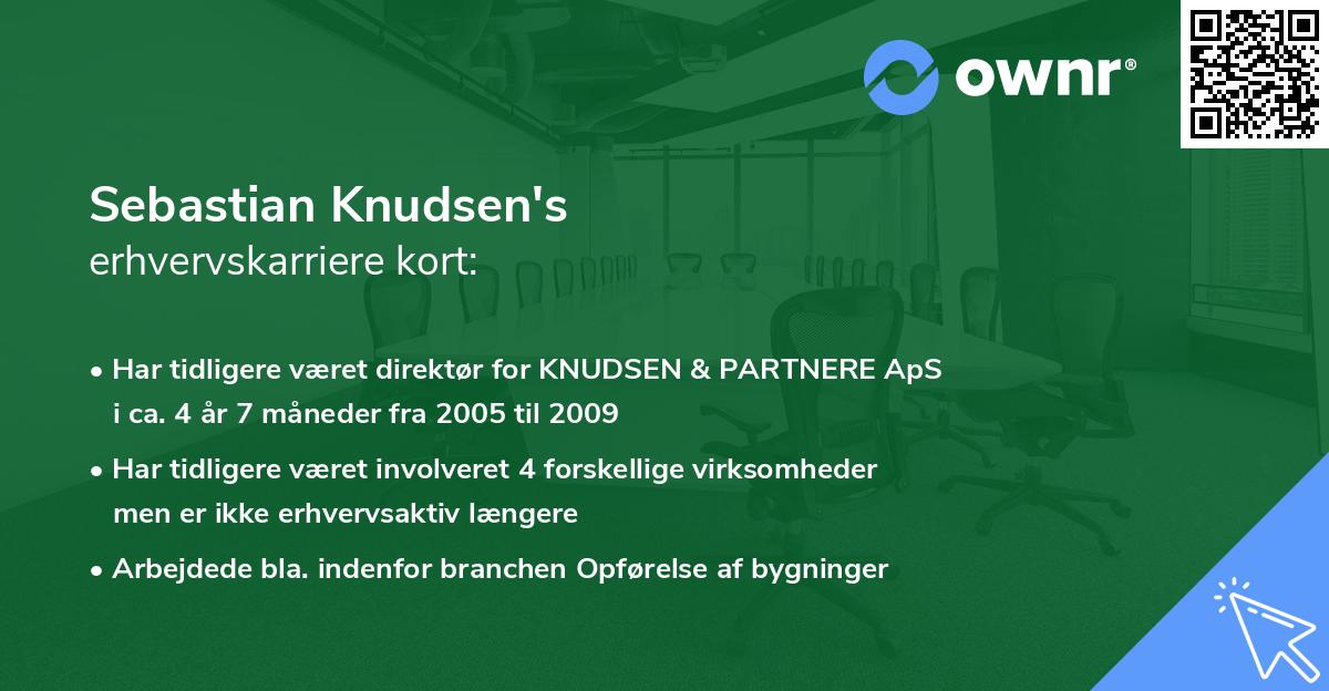 Sebastian Knudsen's erhvervskarriere kort