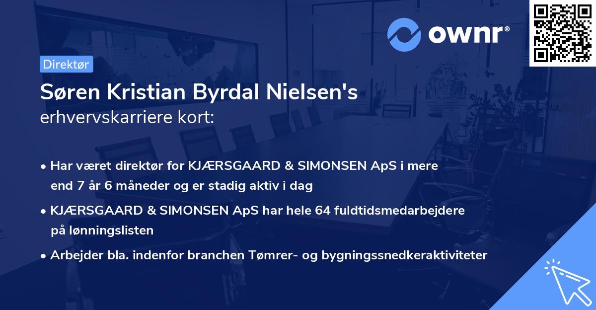 Søren Kristian Byrdal Nielsen's erhvervskarriere kort